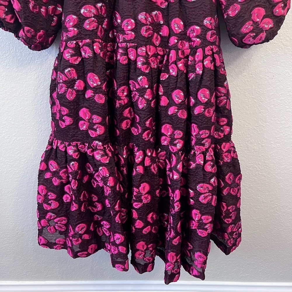 TUCKERNUCK Ulla Johnson Allegra dress in ruby red and brown size 4 - Picture 8 of 15